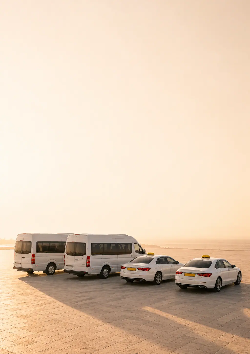 ארבעה רכבים של שילת ערוכים יחד לפני יציאה מרוכזת