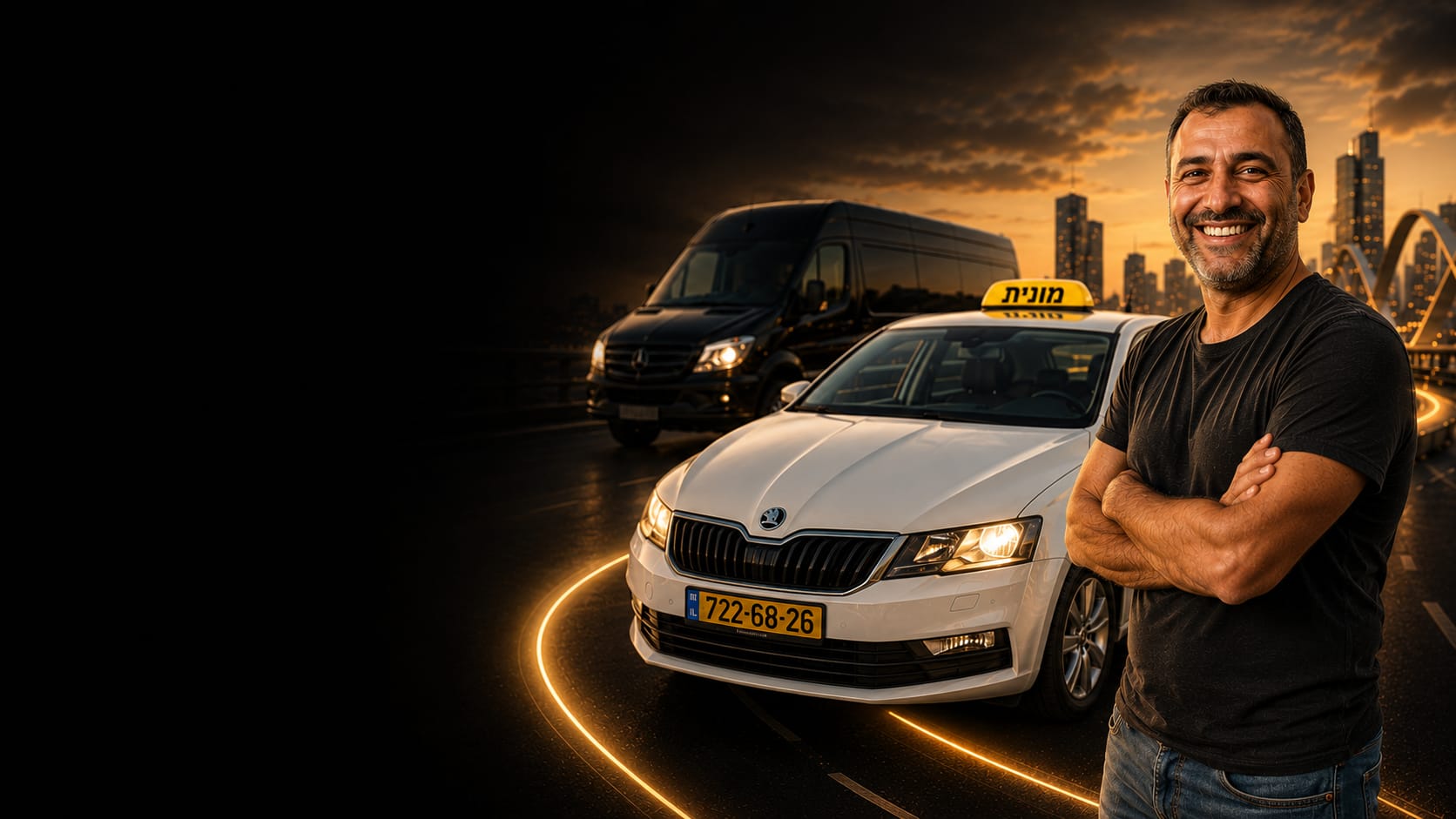 נהג מקצועי של שילת ליד רכבו — הצטרפות לצי נהגים